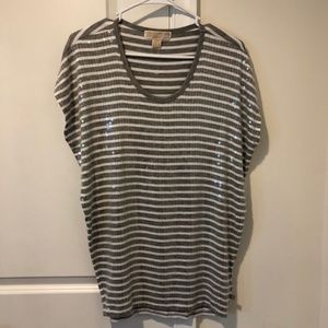 NWOT Michael Kors Sequins Long Blouse